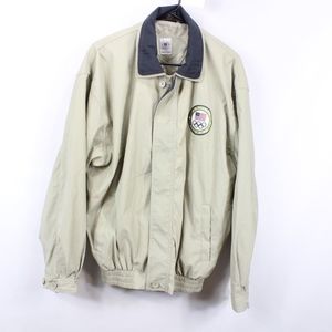 USA Olympics Full Zip Spell Out Bomber Jacket M